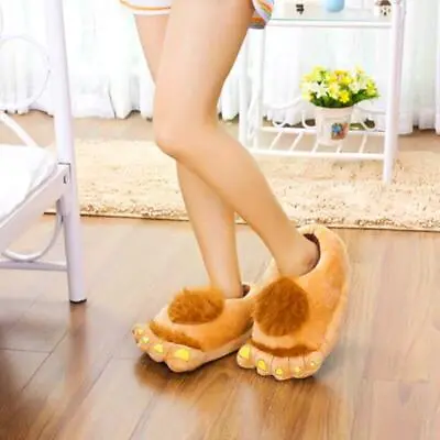 Womens Fun Monster Plush Slippers Winter Adventure Hobbit Feet Warm  Cozy • £16.57