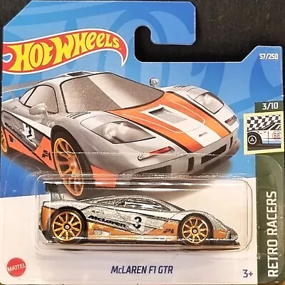 Hot Wheels 2022 McLaren F1 GTR Silver #57 Retro Racers 3/10 New • $6.95