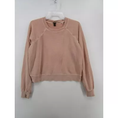 J. Crew Womens S Pullover Crew Neck Long Sleeve Sweatshirt Peach • $16