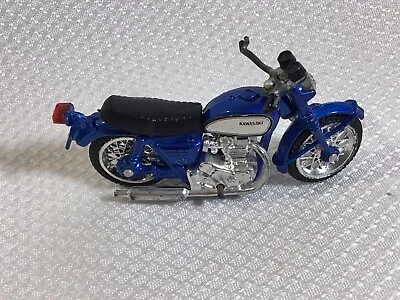 Vintage Kawasaki Die Cast Motorcycle Blue & Silver • $15