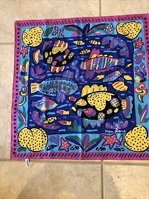£39.73 • Buy NEW  KEN DONE Barrier Reef Tropical Fish Scarf 24”x 23”( Polyester)