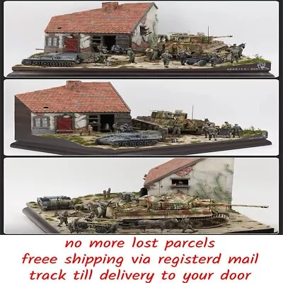 1/35 Model Scenario Building European Style Wooden House Sand Table Wood WW WW2 • $37.77