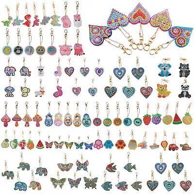 $10.93 • Buy 5D DIY Full Diamond Painting Keychain Key Chains Keyring Art Craft Bag Decor AU