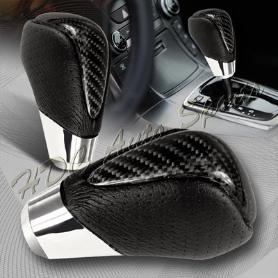 $22.99 • Buy Real Carbon Fiber PVC Leather VIP Type-2 Manual MT Shift Shifter Knob Universal