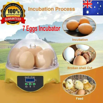 7 Egg Incubator Fully Automatic Digita Turning Chicken Duck Poultry Hatcher AU • £40.58