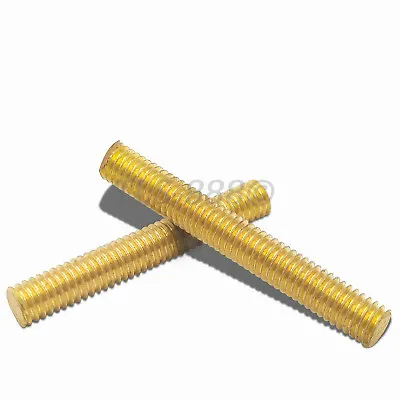 Solid Brass Fully Threaded Rod/Bar/Studding/Allthread M2.53456810121620 • £14.94