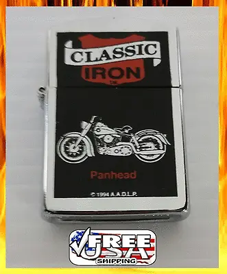 Classic Iron Chrome Panhead Motorcycle  Cigarette Lighter • $7.95