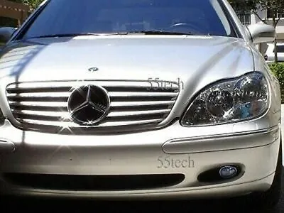 Mercedes W220 S430 S500 S55 Grille SILVER Grill AMG 5 Fins 2003 2006 2005 ✅ ✅ ✅  • $189.99