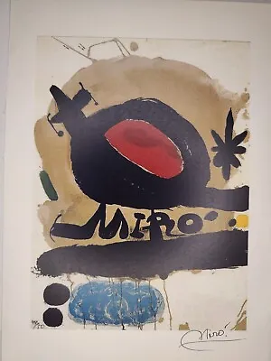 COA Joan Miro Print Poster Wall Art Signed Pop Art Unframed • $29.97