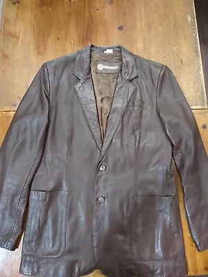 Vintage Black Size 42L Men's Deerskin Jacket (Smoke Smell) • $41.99