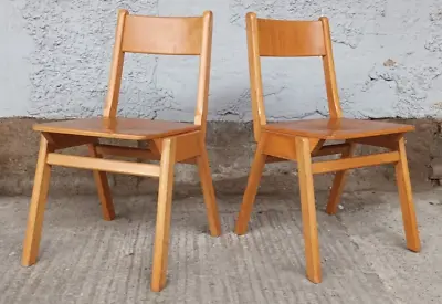 Designer Stacking Chair Plywood Dining Room Chair Chairs Vintage 60er 1/2b • $69.14