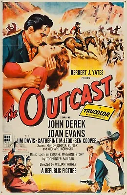 The Outcast 1954  Rare Western Drama  On Dvd-r  Uncut ! John Derek Stars • $18.95