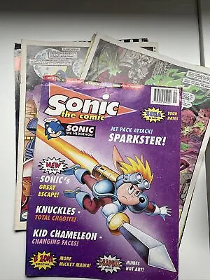 X2 Sonic The Be Hedgehog - Sonic The Comic UK - Sega / Fleetway Missing Covers  • £7