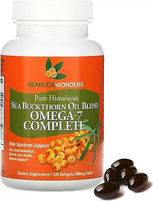 New Sea Buckthorn Oil Blend Omega-7 Complete 120 Count Softgels - AU STOCK • $81.99