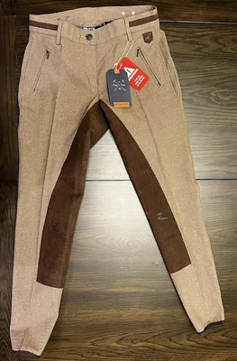 $64.97 • Buy Horze Crescendo Collection Full Seat Breeches Beige BrownWomen's Size Small