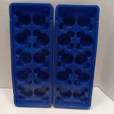 2 ~ Disney MICKEY MOUSE Ice Cube Tray Plastic Blue Candy Molds Stacking • $10.99