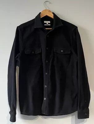 £24 • Buy Reiss Miami Twin Pocket Navy Overshirt - Large| Brushed Moleskin Finish