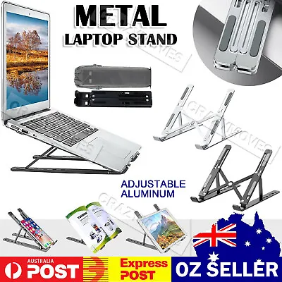 $14.99 • Buy Portable Metal Adjustable Laptop Stand Foldable Desktop Tripod Tray VIC