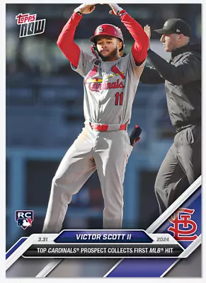 2024 Victor Scott II Future MLB TOPPS NOW Rookie Card #26 St Louis Cardinals • $9.99