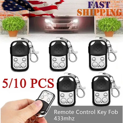 5/10PCS 433MHz Electric Gate Garage Door Remote Control Duplicator Fob Opener • $23.99