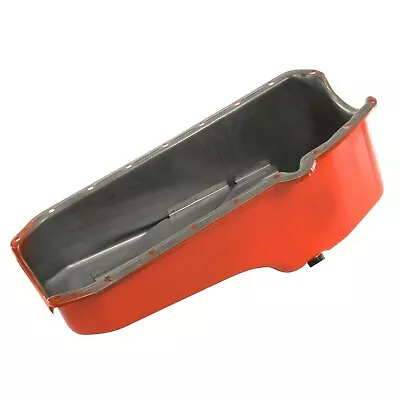 1955-79 Sb Chevy V8 Stock Orange Steel 5 Quart Oil Pan 283 305 327 350 400 • $119.95