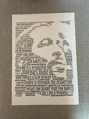 Marvin Gaye A4 Word Art Print Perfect Unique Gift For Birthday Wedding Motown • $7.57