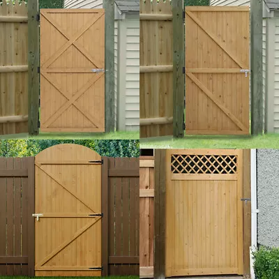 Pressure-Treated Pine Wood Door Wooden Garden Gate Pedestrian Gates Fence Panel • £55.99