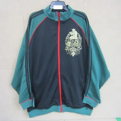 Vintage G-Unit Jacket Mens 2XL XXL Black Green Red Zip Windbreaker Embroidered • $33.75