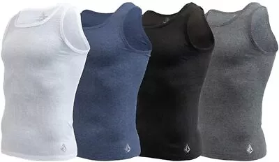 Volcom Mens Cotton Stretch Contour Fit Tank Top Undershirts Lightweight A-Shirts • $18.90