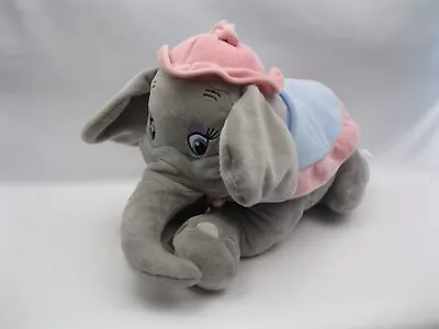 Mrs Jumbo Plush Dumbo's Mom Stuffed Toy Animal Disney 14  Dumbo Pink Blue EUC • $25.95