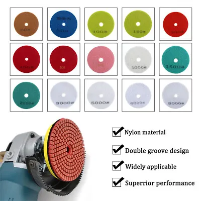 3'' Wet Diamond Polishing Pads Grinder Discs Granite Marble Stone 30-8000 Grit • $8.10