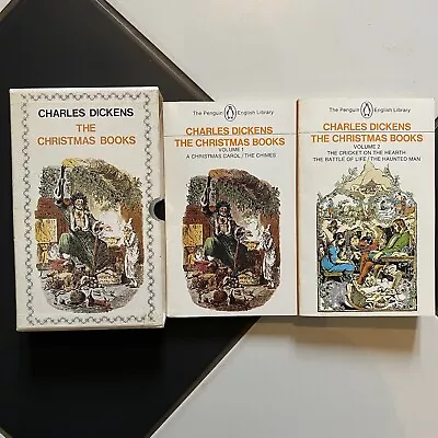 Charles Dickens The Christmas Books Penguin Boxed Set Carol Chimes Cricket Etc • £11.99