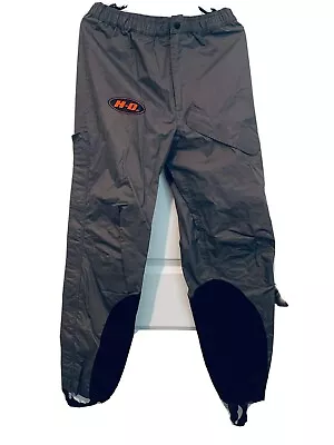 HARLEY DAVIDSON Motorcycle Riding Gear Rain Pants Only Size S Gray Orange • $35