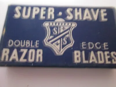 Vintage 5 Pack Super- Shave DE Razor Blades Empty Package • £11.87