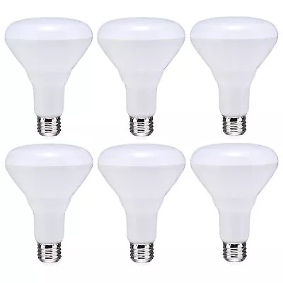 6 Pack Satco S11472 LED Bulbs 120V 8.5W =65W E26 BR30 Frost 4000K Cool White • $23.95
