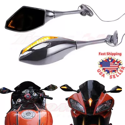 Integrated Mirrors For Honda Cbr 600 RR 2003 2004 2005 2006 2007 2008 2009 2010 • $28.25