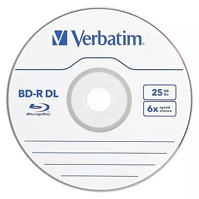 Verbatim Blu-ray Recordable Media - Bd-r Dl - 6x - 50 Gb - 25 Pack Spindle - • $91.54