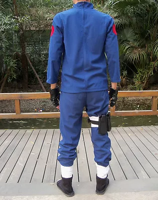 Blue Kakashi Shirt + Pants 2 Pcs - Naruto Jounin Uniform Hatake Cosplay Costume • $37.99