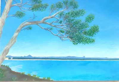   Noosa National Park Walk Noosa Main Beach . Oil Painting. Bu Anni Connelly • $28