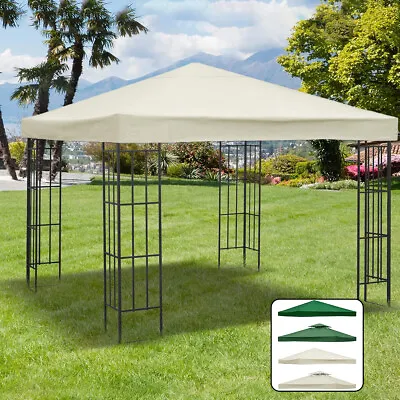 $77.45 • Buy Garden Gazebo Top Cover 3x3M Pavilion Roof 1/2 Tier Canopy Replacement