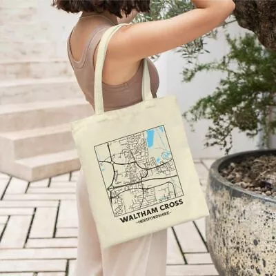 Waltham Cross - Hertfordshire City Street Map Tote Bag • £10.99