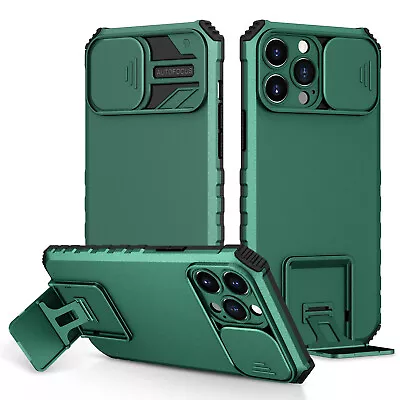 For IPhone 15 Pro Max/14/13/12/11 Shockproof Stand Case With Slide Camera Cover • $16.99