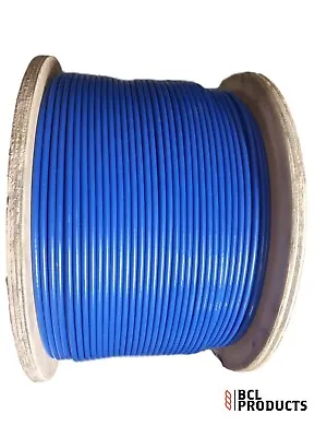 £1.20 • Buy Blue PVC Coated Wire Rope - 4mm Coated To 6mm 7x19 Galvanised Wire Rope 