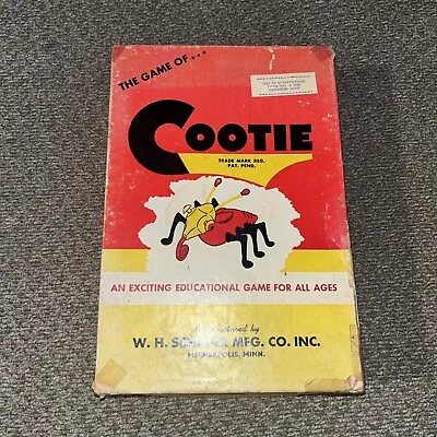 1949 W.H. Schaper # 200 Vintage Cootie Game Complete Original Box • $19