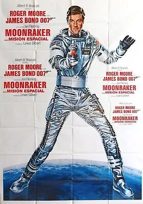 VINTAGE  Moonraker  007 James Bond Theatrical Film Poster Fine Art Postcard 1979 • £3.30