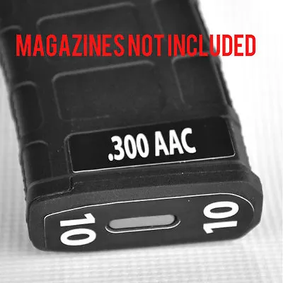 .300 AAC MAG STICKERS Fits MAGPUL PMAG 30 GEN M3 MAGS WHITE NUMBERS 7-12 • $11.50