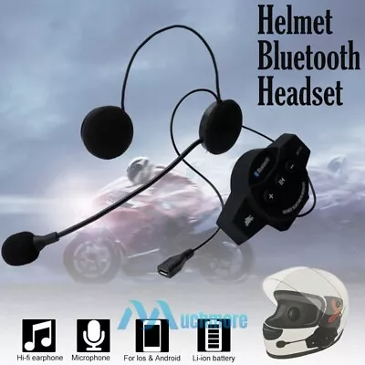 Motorcycle Helmet Bluetooth Headset Stereo Music Speaker Riding Earphone W/ Mic • $27.87