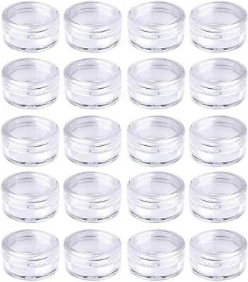 20 Pieces Small Clear Round Travel Sample Jar Pots For 20 Count (Pack Of 1)  • £7.04