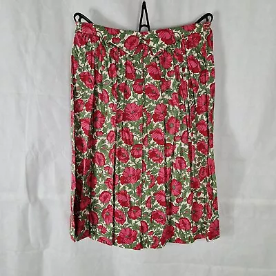 Ladies Skirt Size 12 14 Vintage LIBERTY Floral Print Knee Length Summer Casual  • £24.99