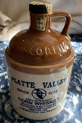 Platte Valley Moonshine Jug 100% Made In USA Straight Corn Whiskey (Mccormick) • $10.99